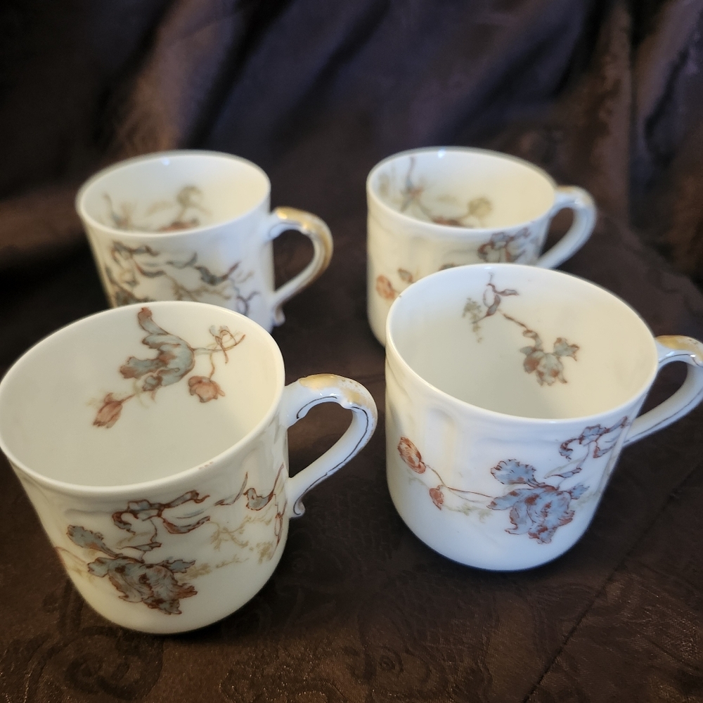 Limoges Porcelain Demitasse Cups Set Of 4